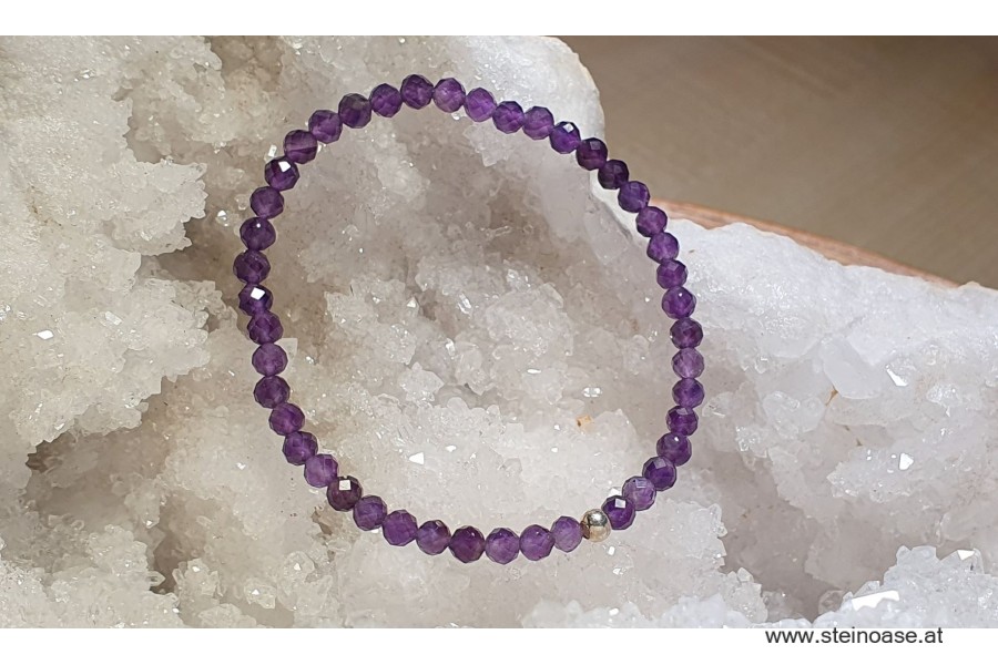 Armband Amethyst facettiert 4mm